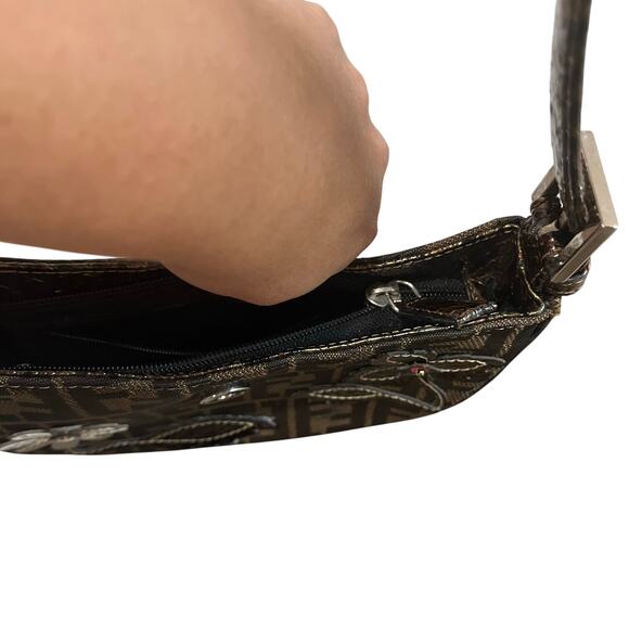 Y2K Mini Brown Floral Shoulder Bag - Picture 7 of 9